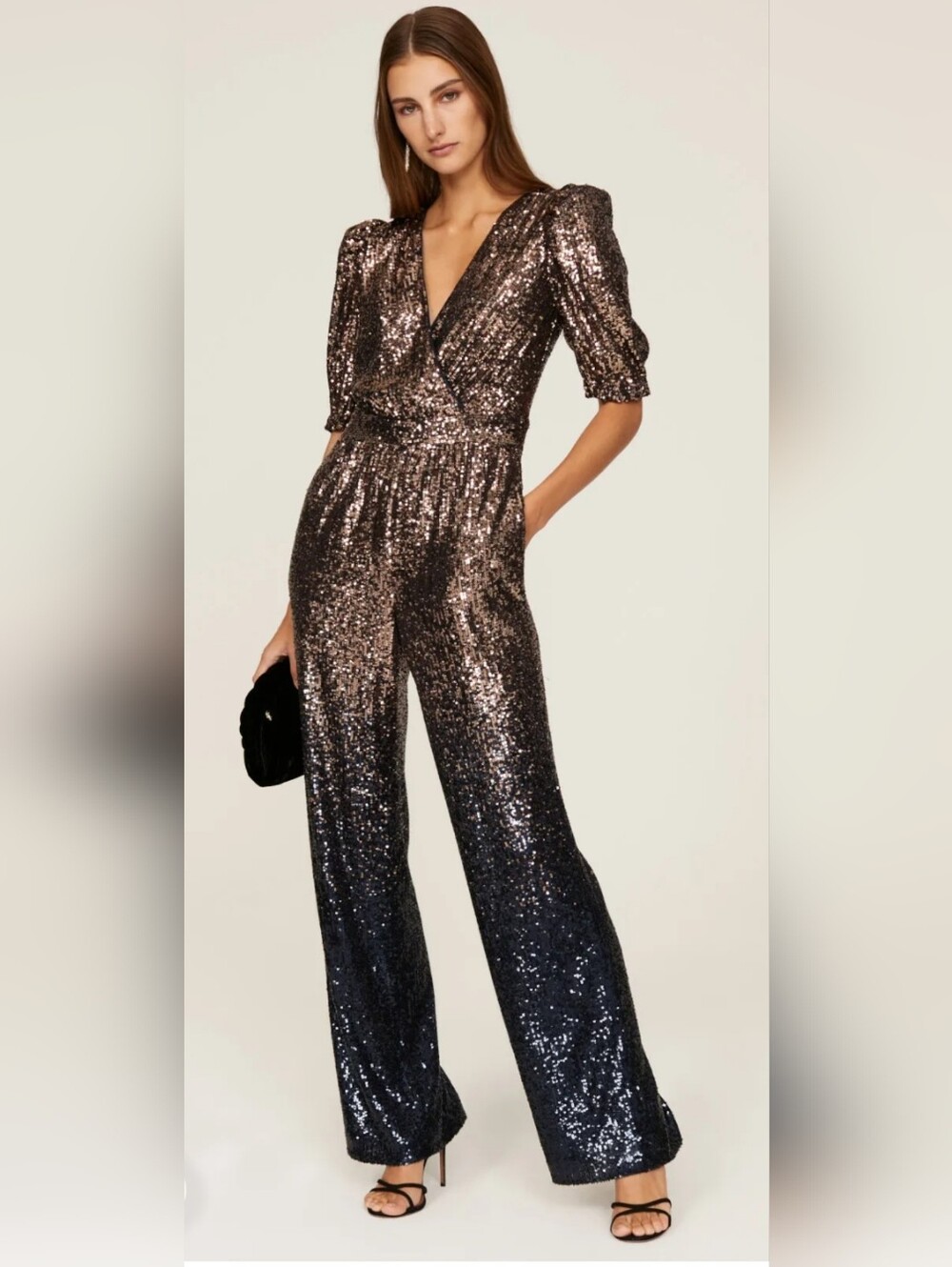 Trina Turk HOT ITEM! The Asandra Jumpsuit in Moonstone Midnight. Sz 6. R2S!